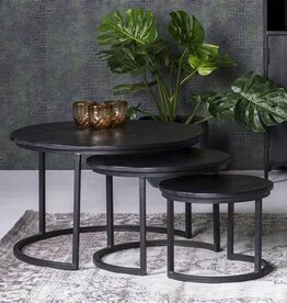 3-Delige salontafelset Mangohout Swansea