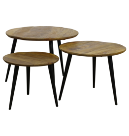 3-Delige salontafelset MangohoutYork
