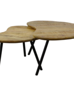 2-Delige hart vorm salontafelset Mangohout Luton