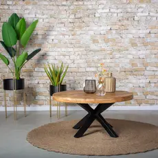 Ronde salontafel Mangohout Sunderland