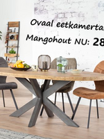 Ovaal eettafel Mangohout Liverpool