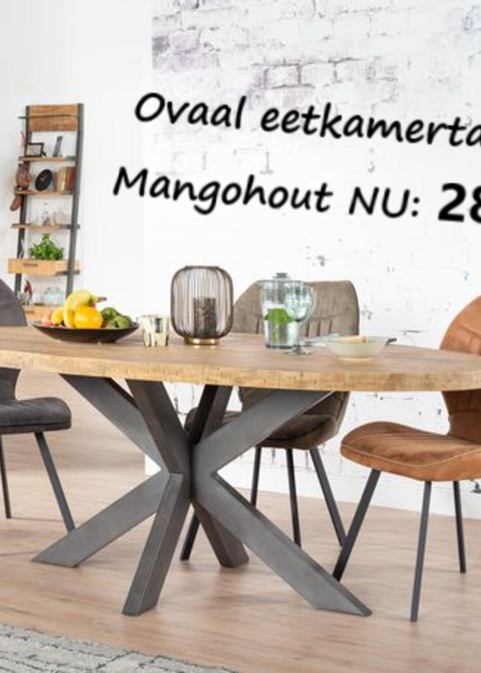 Ovaal eettafel Mangohout Liverpool