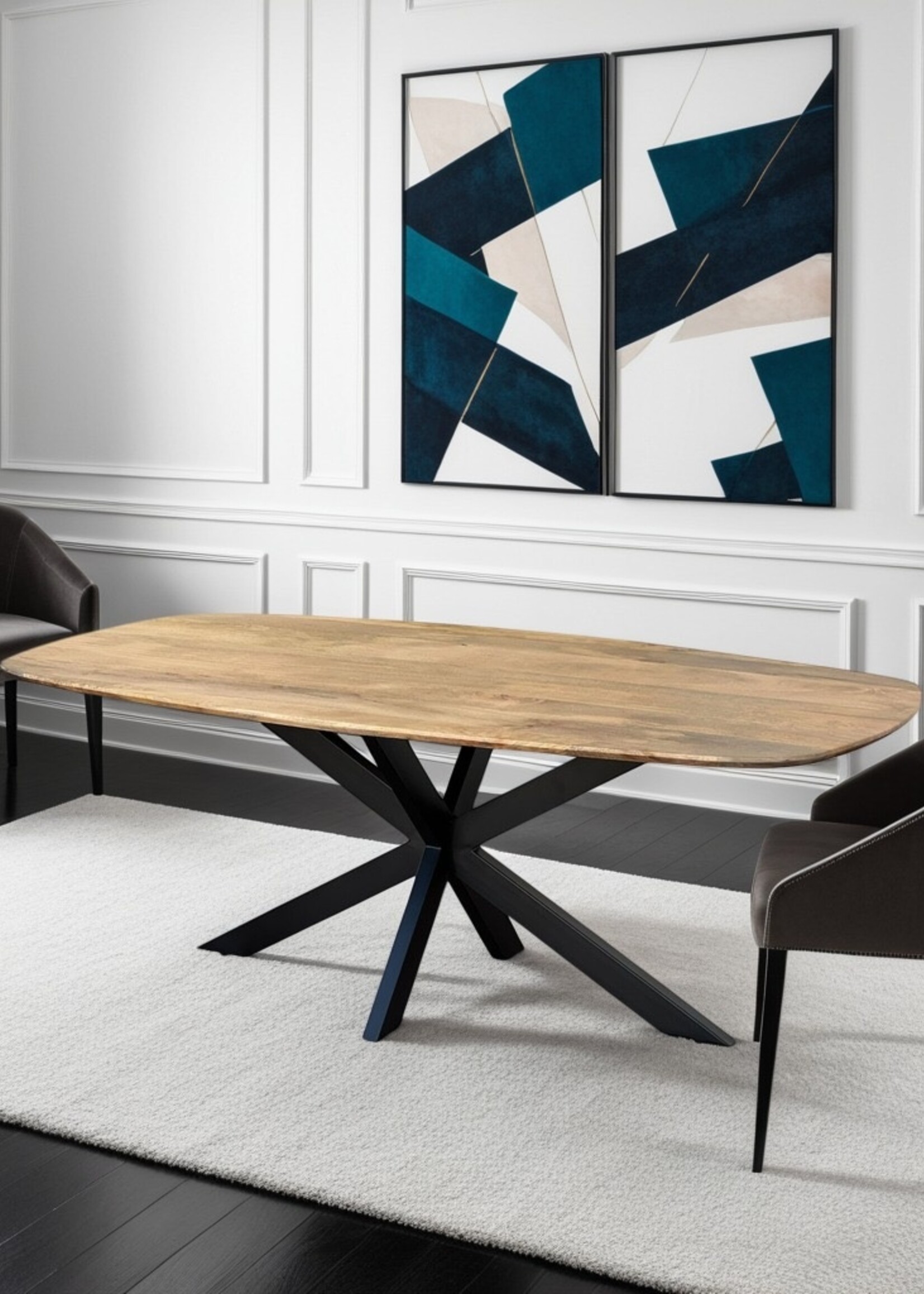 Deens Ovaal eettafel Mangohout Reading