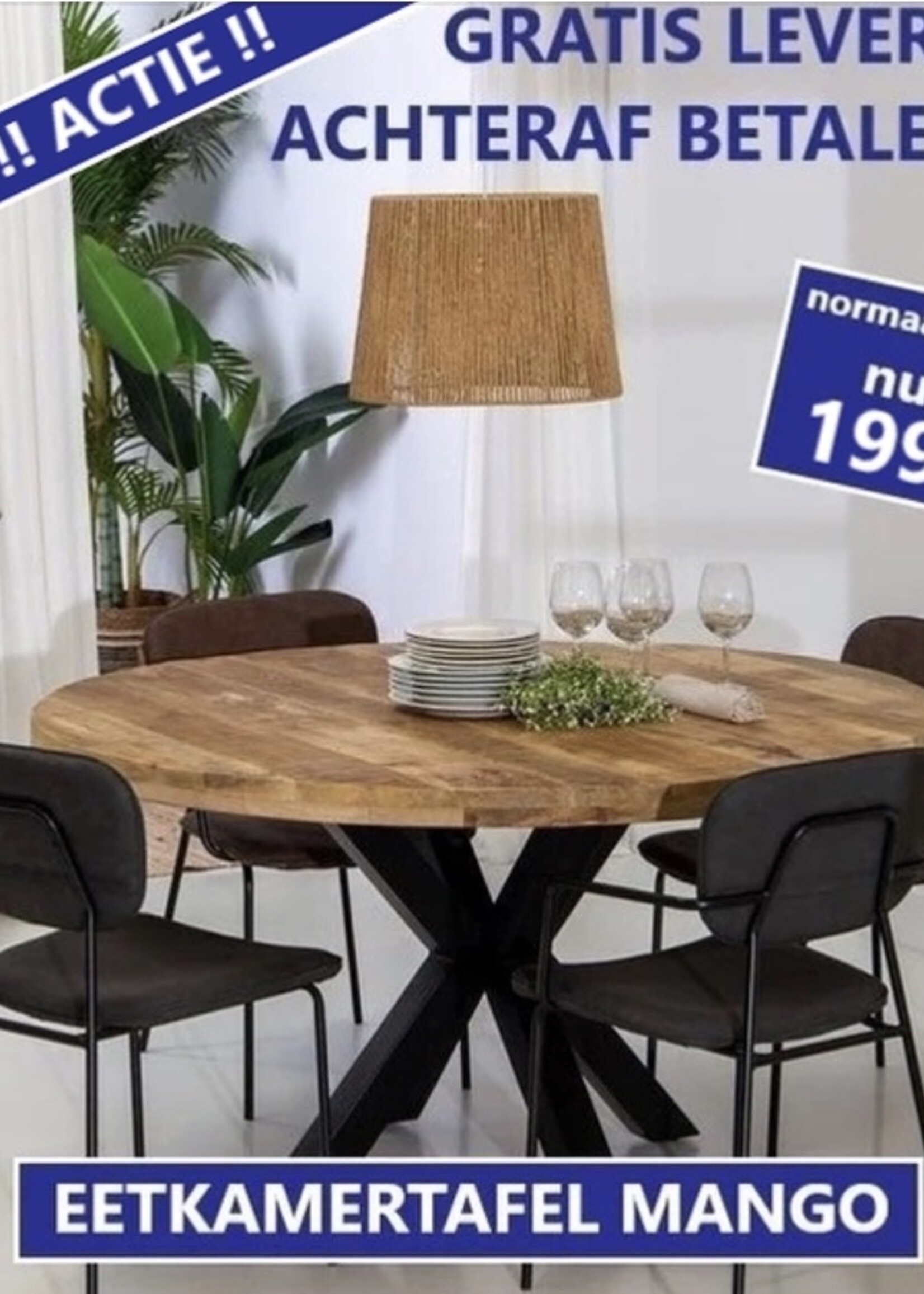 Ronde eettafel Mangohout London