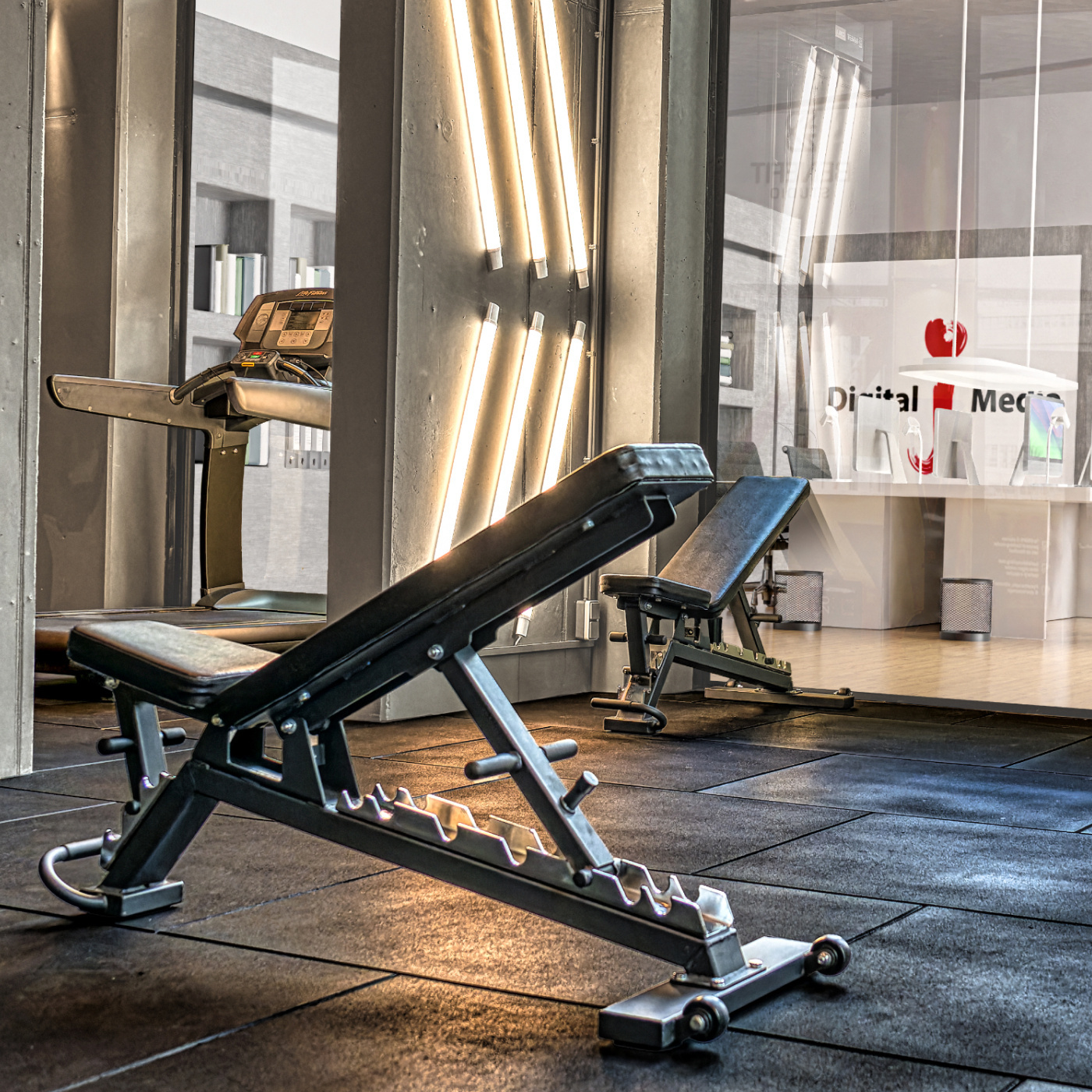 Bedrijfsfitness ruimte