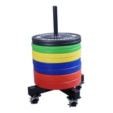 LMX1032 Crossmaxx® bumper plate stacker on wheels