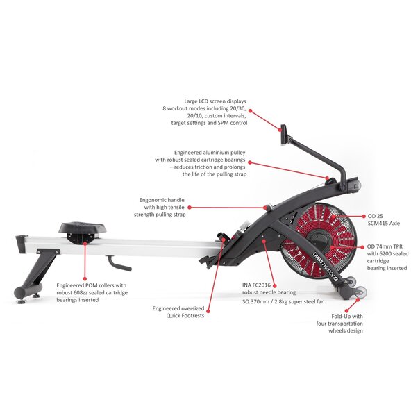 Crossmaxx® LMX1752 Crossmaxx® Air Rower PRO