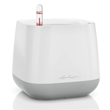 LECHUZA YULA plant pot white/grey silk matt