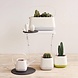 LECHUZA YULA plant pot white/grey silk matt LECHUZA YULA plant pot white/grey silk matt