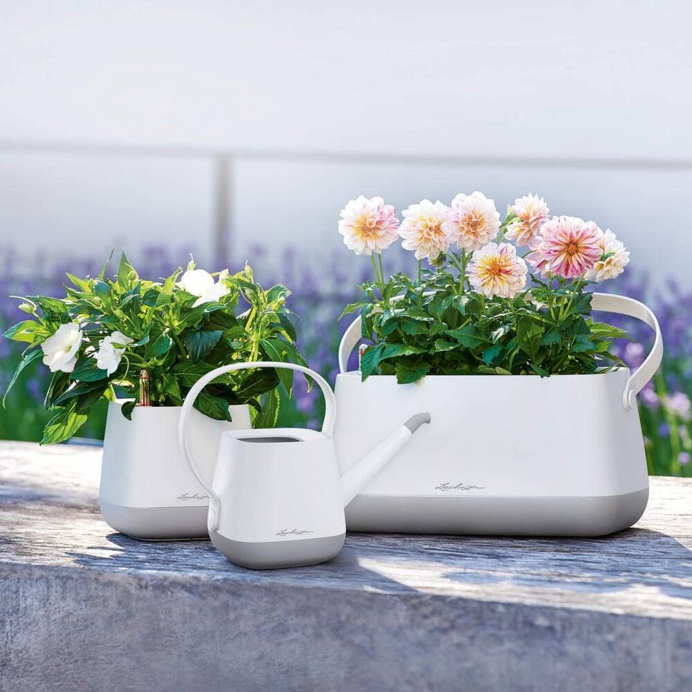 YULA watering can white/gray semi-gloss