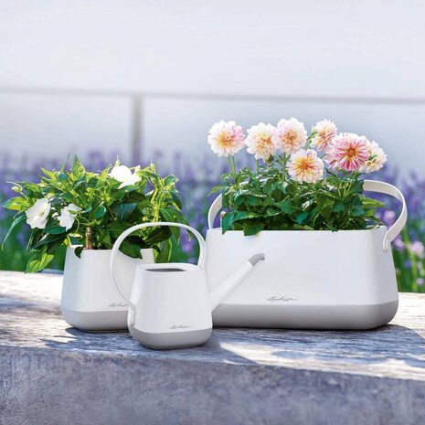 YULA watering can white/gray semi-gloss