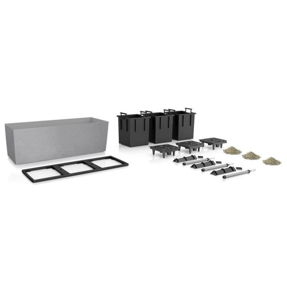 LECHUZA TRIO Stone steengrijs LECHUZA TRIO Stone steengrijs