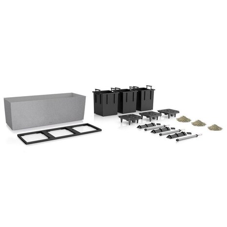 LECHUZA TRIO Stone noir graphite LECHUZA TRIO Stone noir graphite