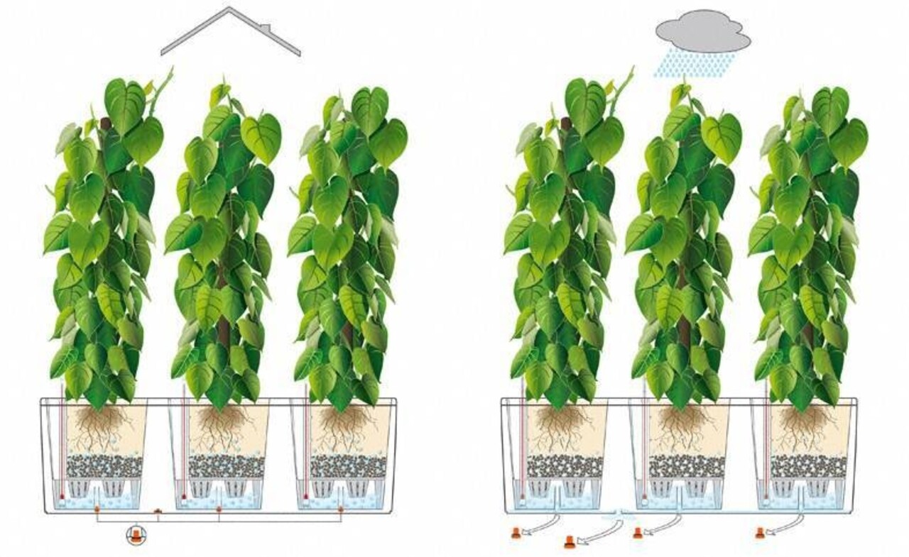 LECHUZA TRIO Cottage sand brown