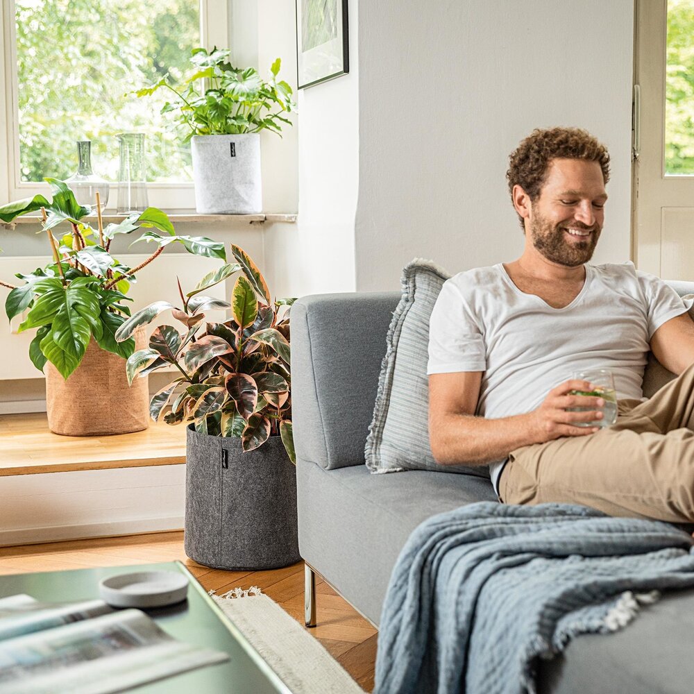 LECHUZA TRENDCOVER Vilt light gray