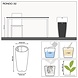 LECHUZA RONDO black high-gloss LECHUZA RONDO black high-gloss