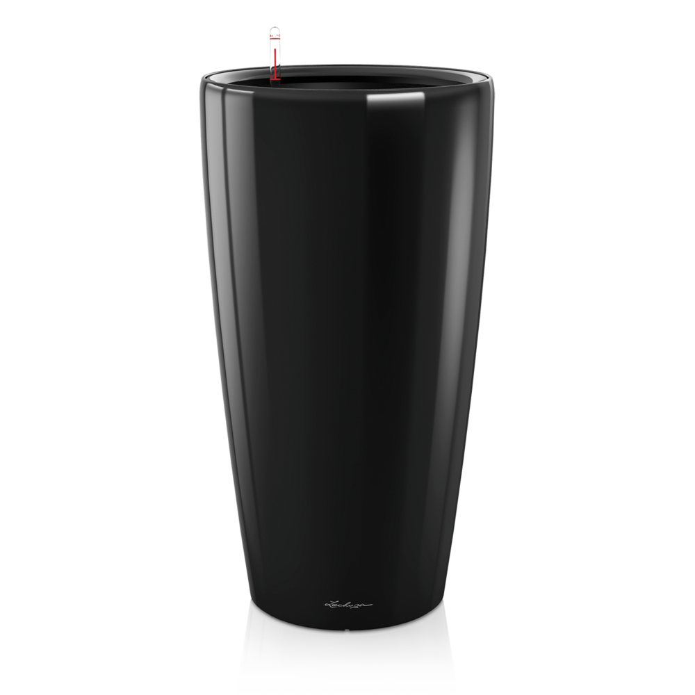 LECHUZA RONDO black high-gloss LECHUZA RONDO black high-gloss