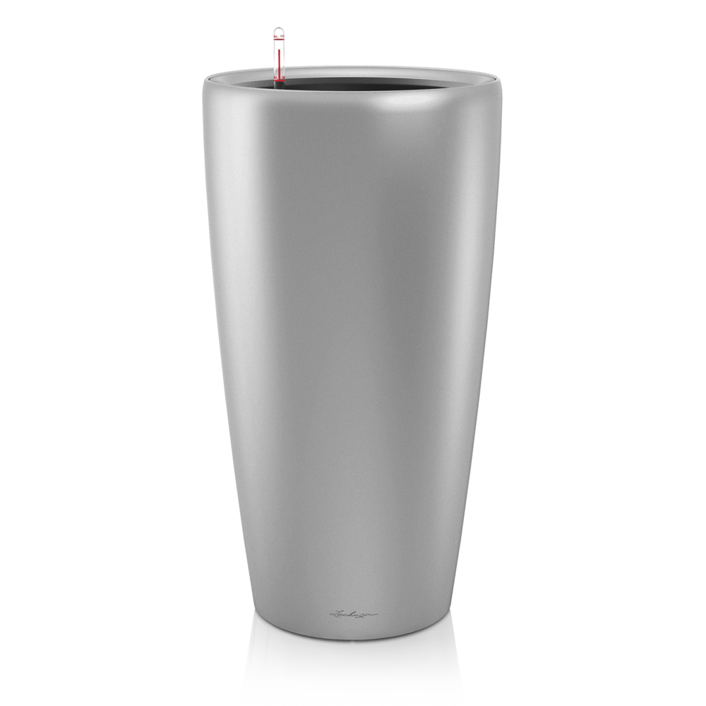 LECHUZA RONDO silver metallic