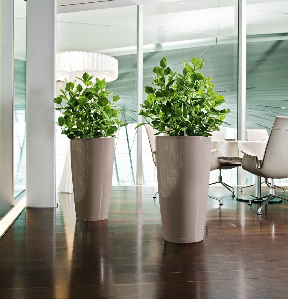 LECHUZA RONDO taupe hochglanz LECHUZA RONDO taupe hochglanz