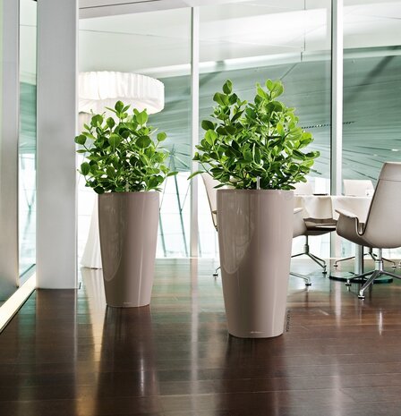 LECHUZA RONDO shiny taupe LECHUZA RONDO shiny taupe