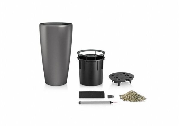 LECHUZA RONDO charcoal metallic LECHUZA RONDO charcoal metallic