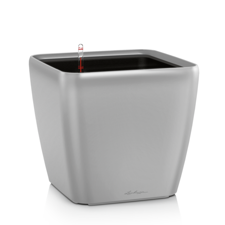 LECHUZA QUADRO LS silver metallic