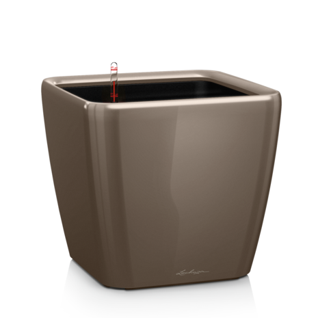 LECHUZA QUADRO LS shiny taupe LECHUZA QUADRO LS shiny taupe