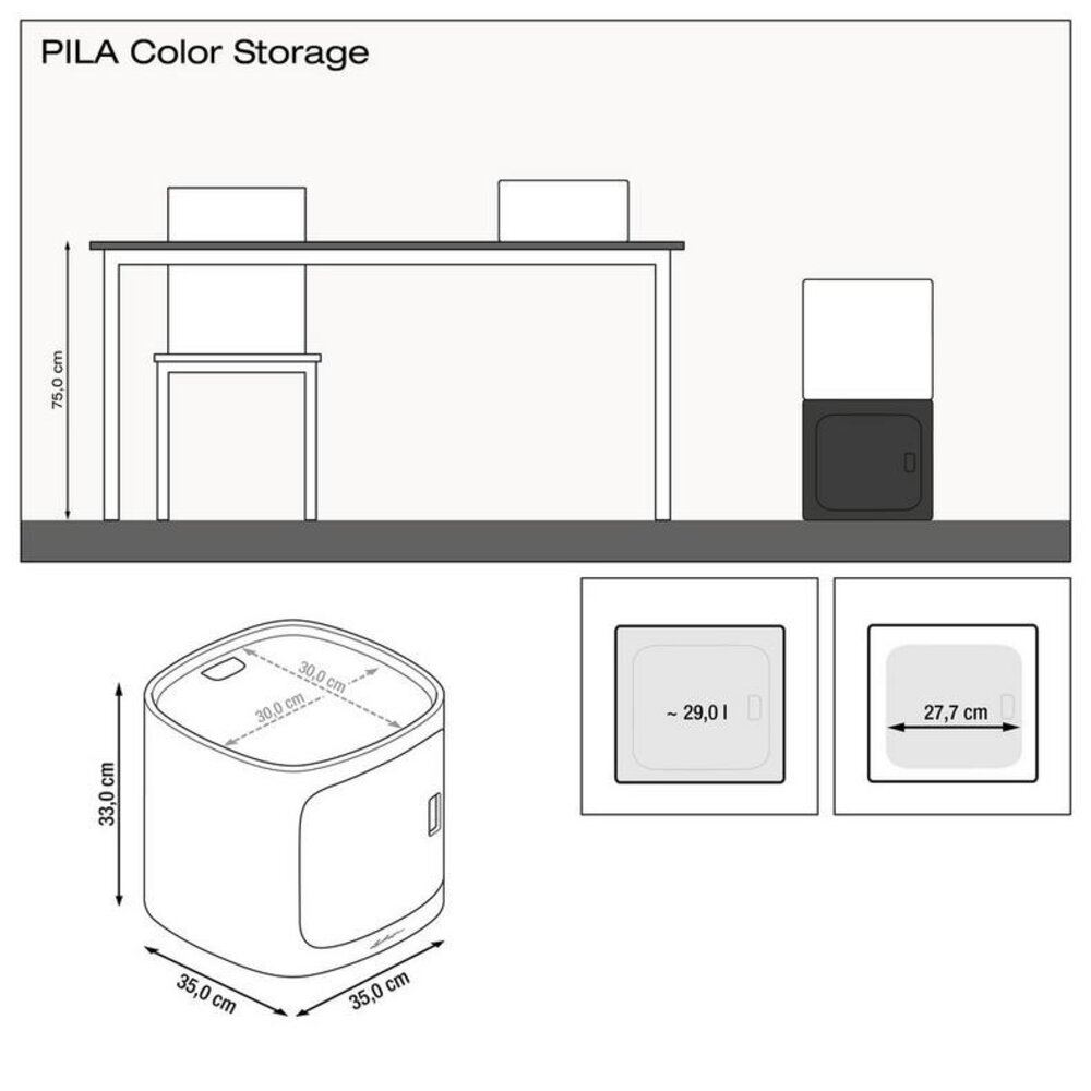PILA Color Storage rouge corail