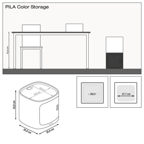 PILA Color Storage rouge corail