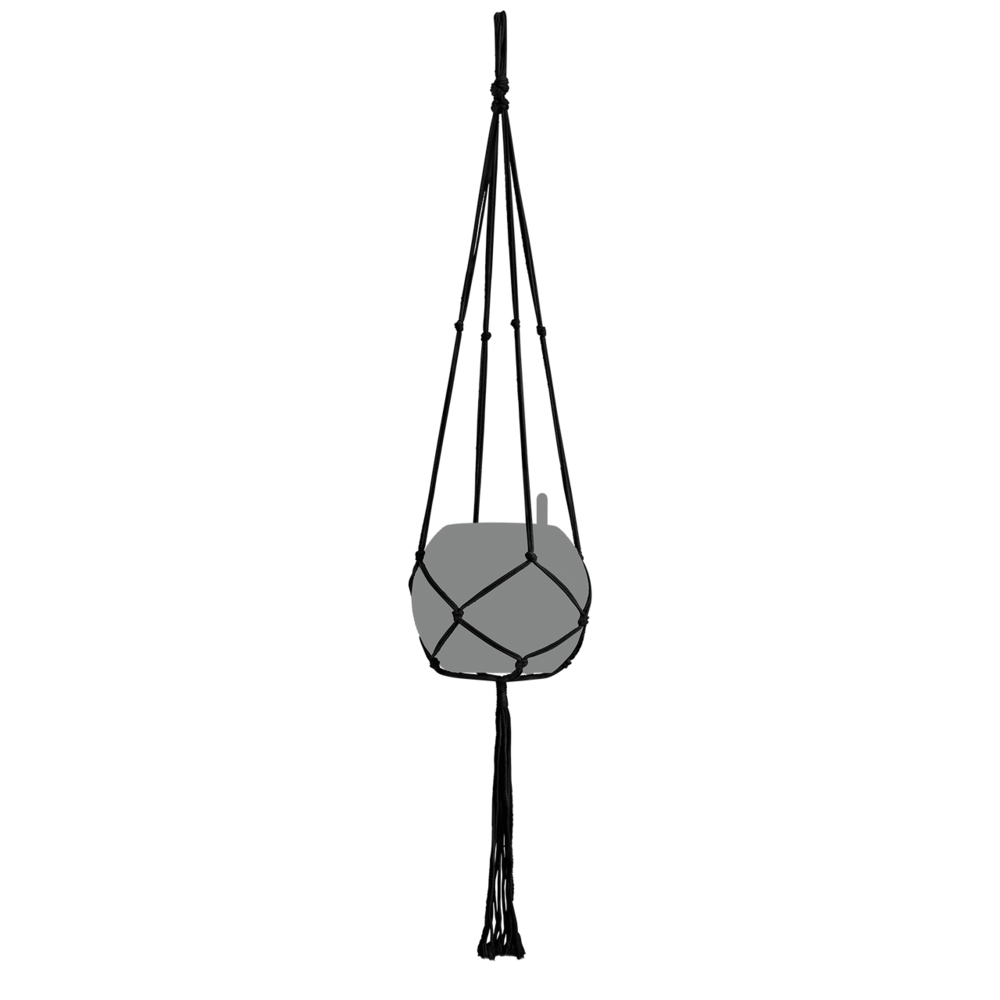 LECHUZA MAKRAMEE Cotton PURE schwarz LECHUZA MAKRAMEE Cotton PURE schwarz