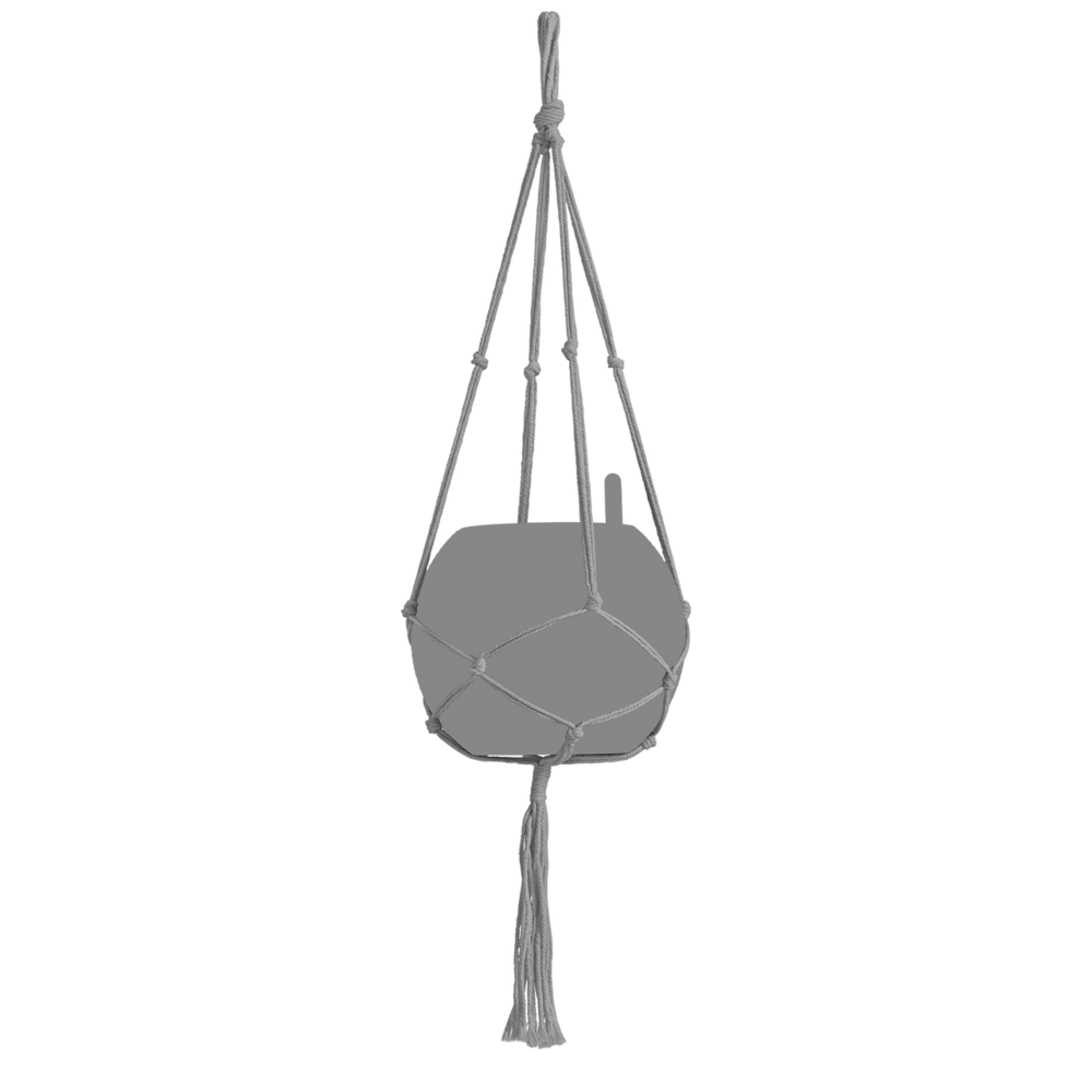 LECHUZA Macramé Cotton PURE grijs