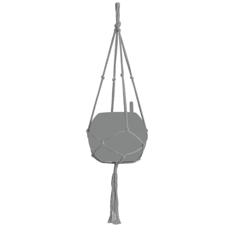 LECHUZA Macramé Cotton PURE grijs