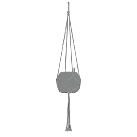 LECHUZA Macramé Cotton PURE grijs