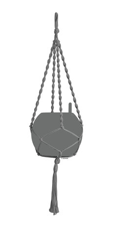 LECHUZA Macramé Cotton BOHO grijs LECHUZA Macramé Cotton BOHO grijs