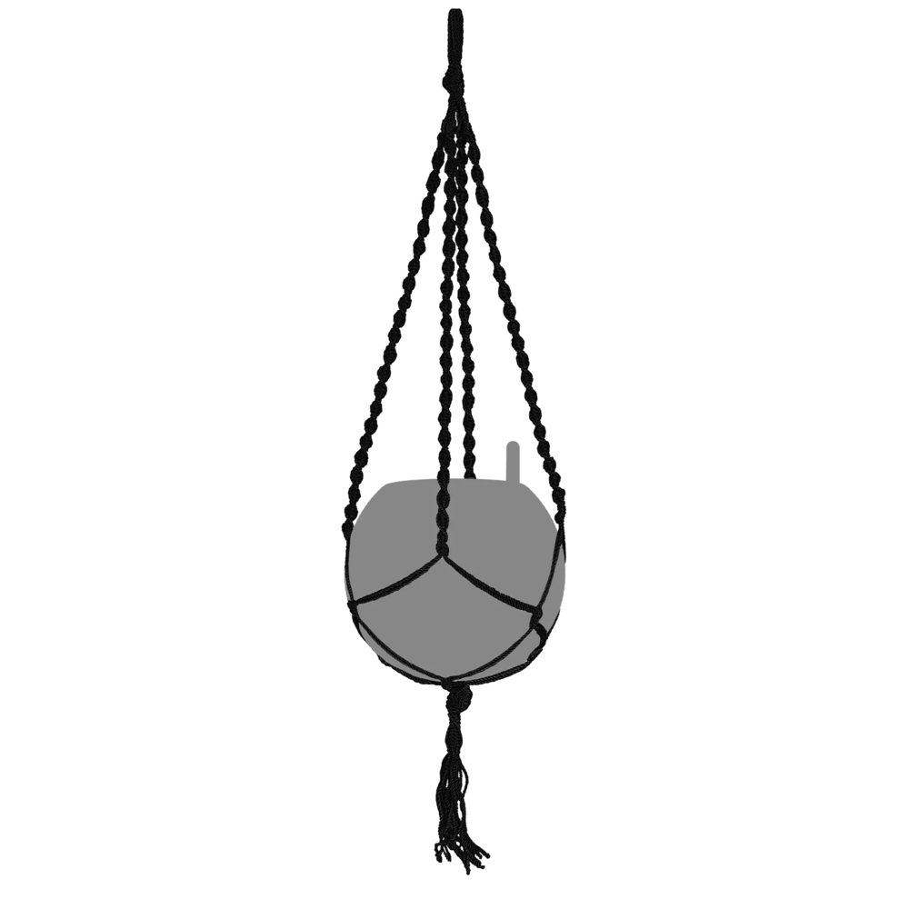 LECHUZA MAKRAMEE BOHO noire