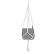 LECHUZA Macramé BOHO wit LECHUZA Macramé BOHO wit