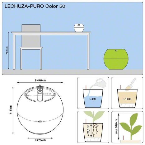 LECHUZA LECHUZA-PURO Color blanc LECHUZA LECHUZA-PURO Color blanc