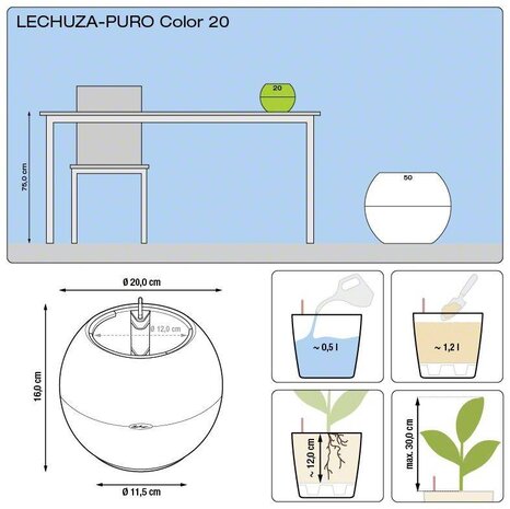 LECHUZA LECHUZA-PURO Color matcha