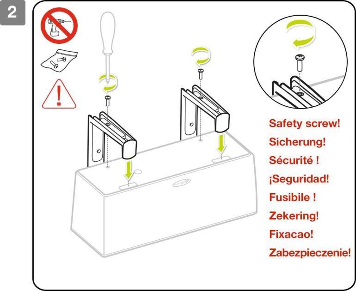 LECHUZA-Balkonkastenhalter schwarz (2 Stk) LECHUZA-Balkonkastenhalter schwarz (2 Stk)