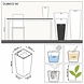 LECHUZA CUBICO black high-gloss LECHUZA CUBICO black high-gloss
