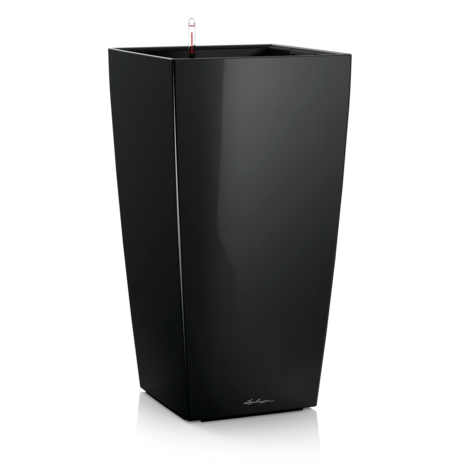 LECHUZA CUBICO zwart hoogglans