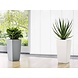 LECHUZA CUBICO silver metallic LECHUZA CUBICO silver metallic