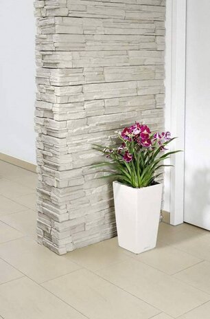 LECHUZA CUBICO blanc brillant