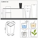 LECHUZA CUBICO white high-gloss LECHUZA CUBICO white high-gloss