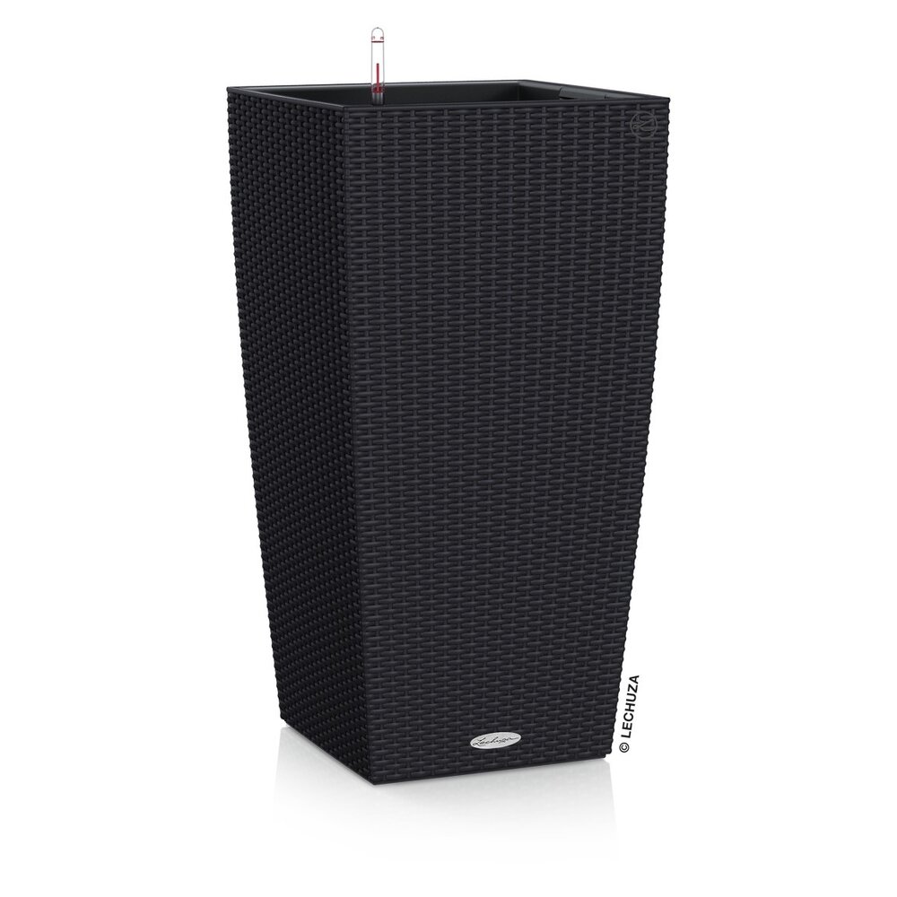 LECHUZA CUBICO Cottage graphite black