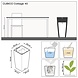 LECHUZA CUBICO Cottage graphite black LECHUZA CUBICO Cottage graphite black