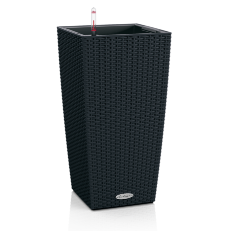 LECHUZA CUBICO Cottage graphite black