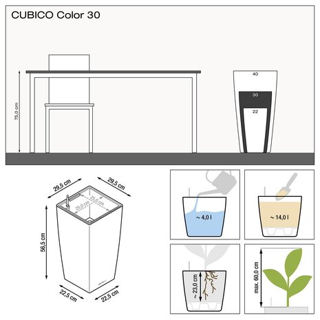 LECHUZA CUBICO Color wit LECHUZA CUBICO Color wit