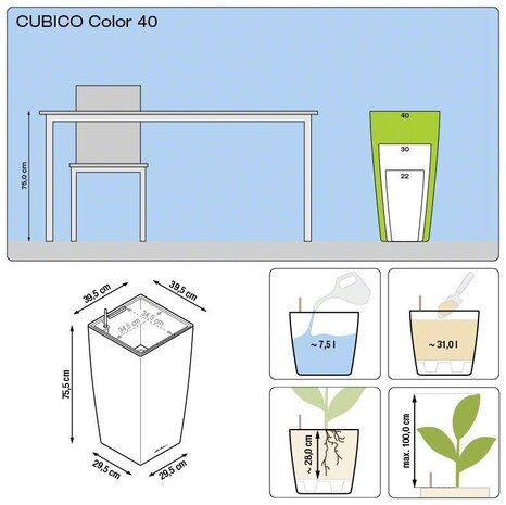 LECHUZA CUBICO Color muscade