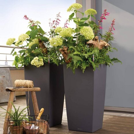 LECHUZA CUBICO Color gris ardoise LECHUZA CUBICO Color gris ardoise